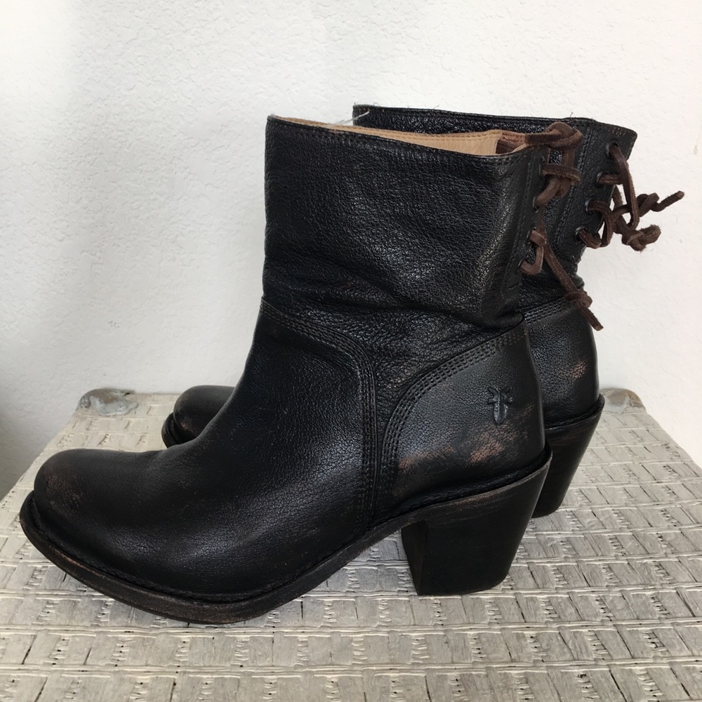 Frye Carmen Back Laced Shortie Boots